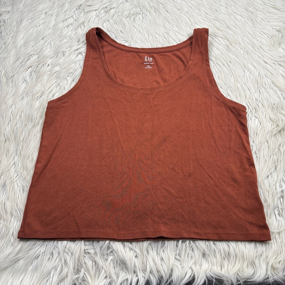 Gap Women's XXL Burnt Orange‎ Scoop Neck Modern Tank Basic